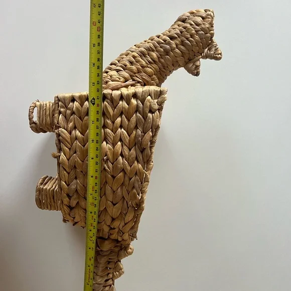 Woven Dinosaur Basket - Nursery Decor of Plant Holder - Picture 6 of 8